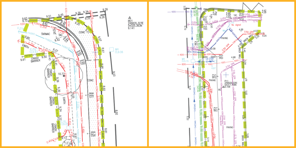 Results of ground penetrating radar