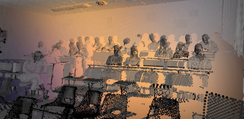 science-futures LIDAR scan of college audience