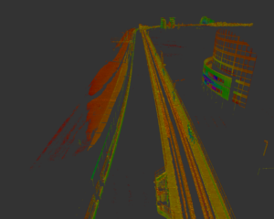 Showing Malcolm Hughes Point cloud data for rail track renewal survey