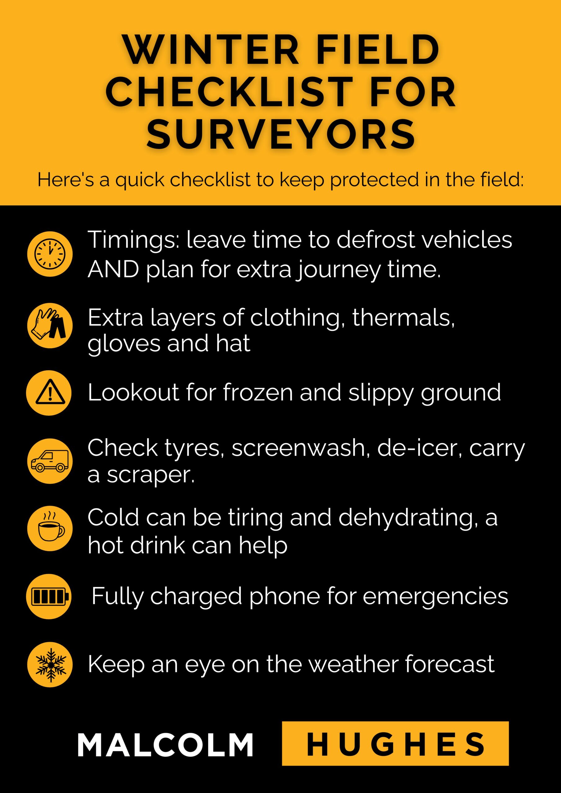 Winter MHLS Safety checklist (1) Winter safety checklist for surveyors in the field
