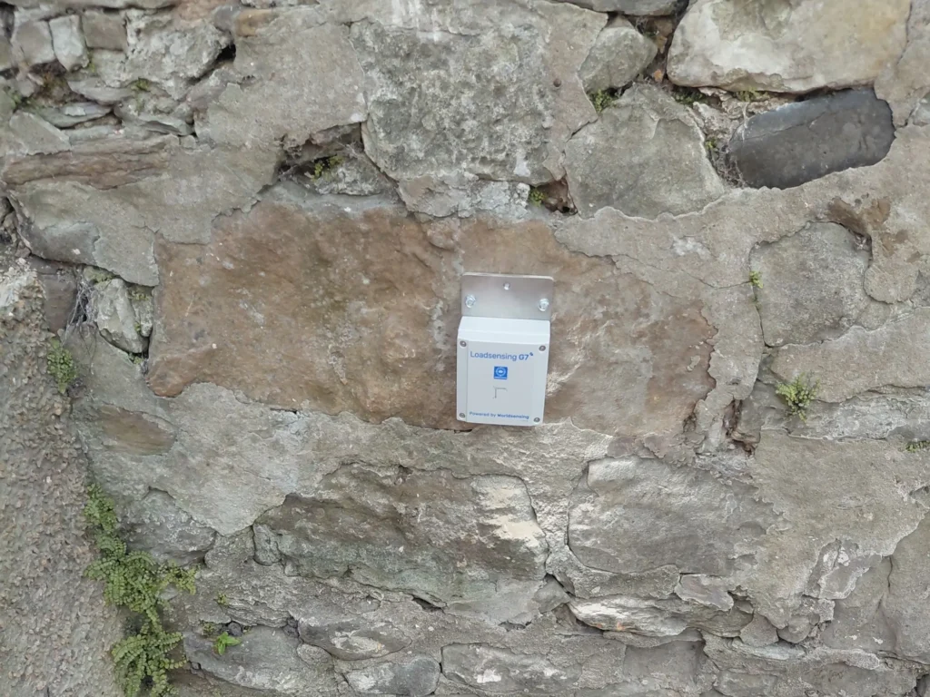 Monitoring survey 2 Monitoring survey sensor attached to rockface.